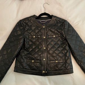 J.Crew collection quilted lady leather Jacket. NWOT size 2